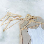 ELONG HOME Solid Wooden Hangers 20 Pack, Wood Suit Hangers - Image 2