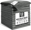 Microfiber Cleaning Cloth, 12 Pack Grey Cleaning Rags by Unknown