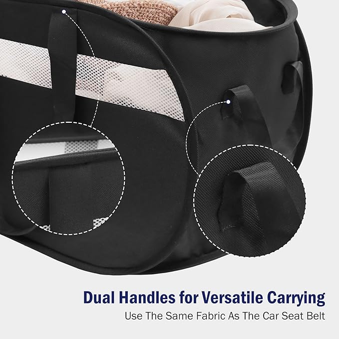 Collapsible Laundry Baskets, Foldable Tear Proof Pop Up Hamper - Image 6