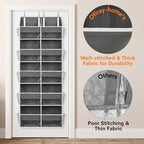 Over the Door Organizer 5 Tiers, Extra Large Behind Door Storage of 10 - Image 7