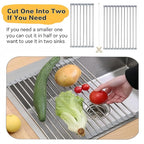 Roll Up Dish Drying Rack, 17.7" x 11.8" Over The Sink Dish Drying Rack - Image 4