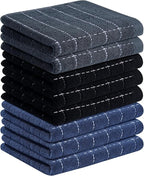 Homaxy 100% Cotton Terry Kitchen Towels, Checkered Designed, Soft and Super by Homaxy