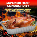 Aluminum Pans Foil Pans, 25 Pack 9x13 Disposable Trays Half Size Tin Pans Heavy - Image 2