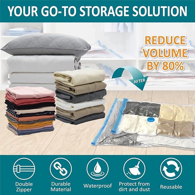 30 Pack Space Saver Bags Compression Storage Bags - Image 2