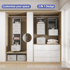 Twira 6-Shelf Hanging Closet Organizer, 2 Separable 3-Shelf Hanging Shelves - Image 5
