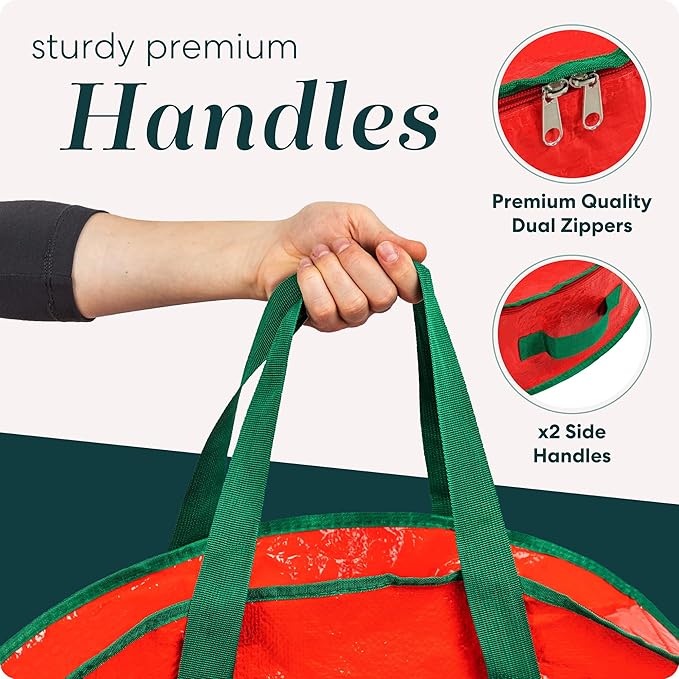 Handy Laundry Christmas Wreath Storage Bag - Image 6