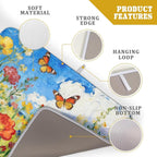 Floral Dish Drying Mat for Kitchen Counter 18x24 Spring Summer Theme Colorful - Image 4