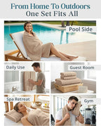 Casa Platino 100% Luxury Cotton Bathroom Towel Set 8 Pcs - Image 7