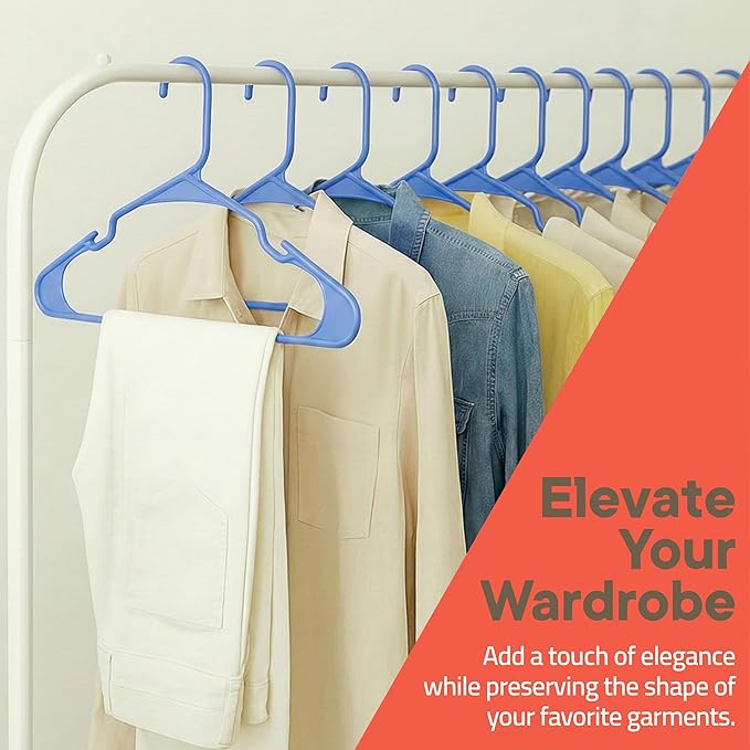 Plastic Clothes Hangers – Heavy Duty Hanger Set, - Image 2