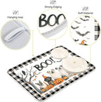 Halloween Dogs Dish Drying Mat for Kitchen Countertop 16x18 Raven Bat Pumpkin - Image 4