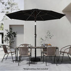 AreShark 9 FT Patio Umbrella for Outdoor, Outdoor Table Umbrella with Push Button Tilt and Crank, Outdoor Patio Umbrellas with 8 Sturdy Ribs for Market, Garden, Pool (Black) - Image 6