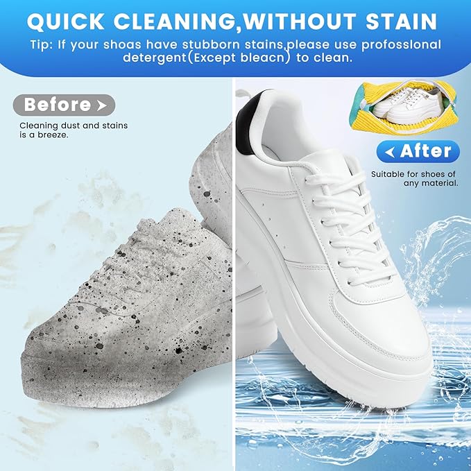 2PCS Shoe Washing Machine Bag, Laundry Bags Durable Zipper - Image 4