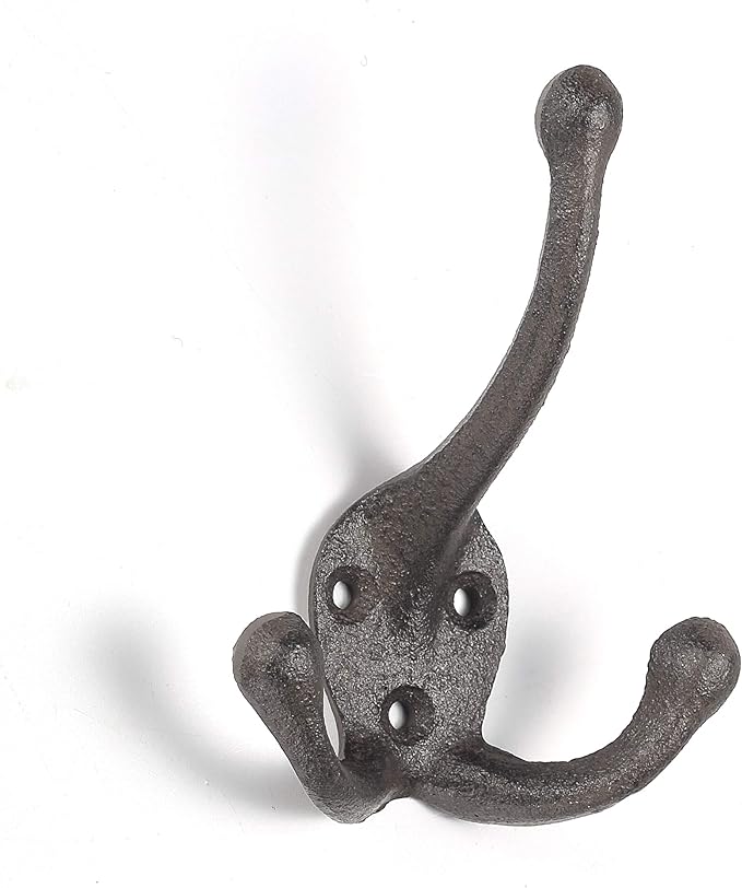Ambipolar 5-Pack TriLeg Coat Hooks. Wall Mounted, Heavy Duty Decorative Black - Image 5