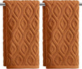 Artoid Mode 2 Pcs Caramel 3D Diamond Grid Jacquard Hand Towels by ArtoidMode