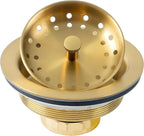 LQS Kitchen Sink Drain Assembly, Sink Drain Basket Strainer 304 Stainless Steel by LQS
