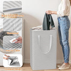 3 Pack Large Laundry Basket, Waterproof & Freestanding Laundry Hamper, - Image 5