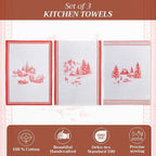Maison d' Hermine Kitchen Towels Set of 3 100% Cotton 20" x 27.5" Reusable - Image 2