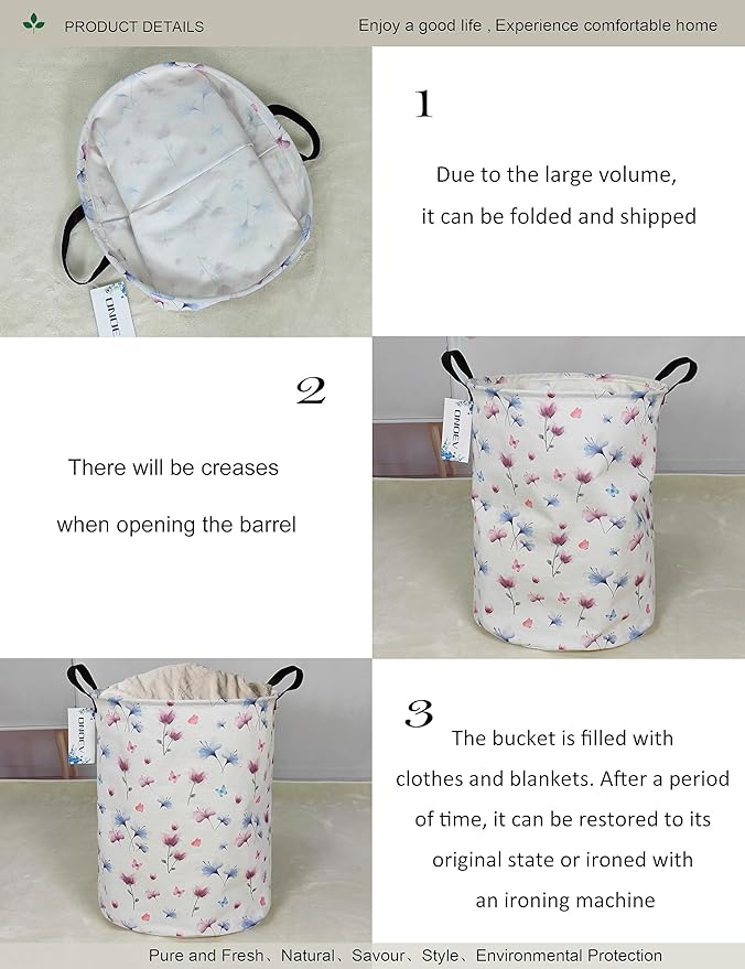 Round waterproof laundry basket, laundry Hampers - Image 5