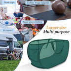 100L Foldable Laundry Baskets 2 Pack, Extra Large Mesh Pop Up Laundry Hamper - Image 5