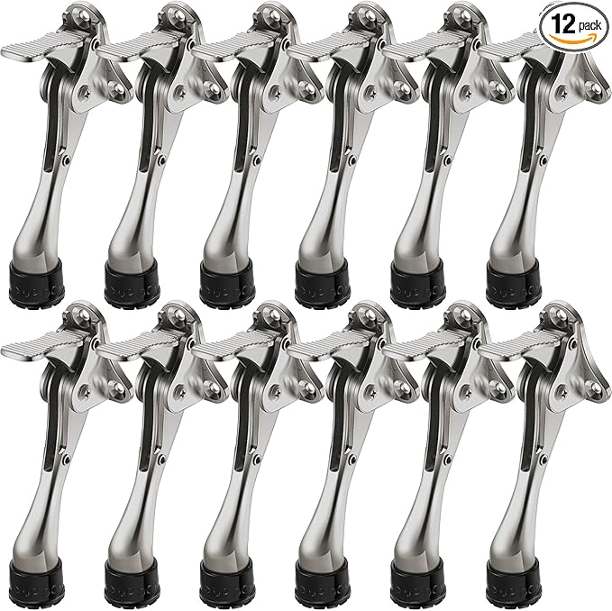 Chumia 12 Pieces Heavy Duty Door Stoppers 5.35 Inches Kickdown Adjustable Kick by Chumia