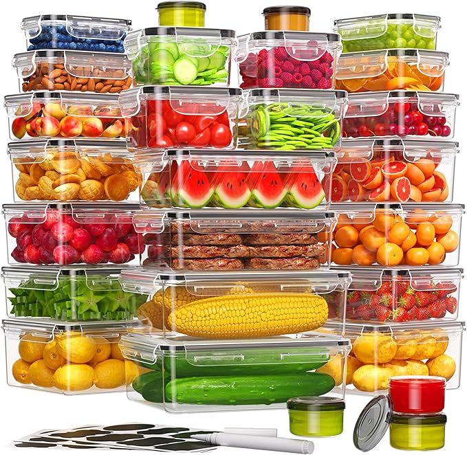 54-Piece Food Storage Containers by KEMETHYFocusesonCreatingEfficientStorageProductswithQualityMaterials