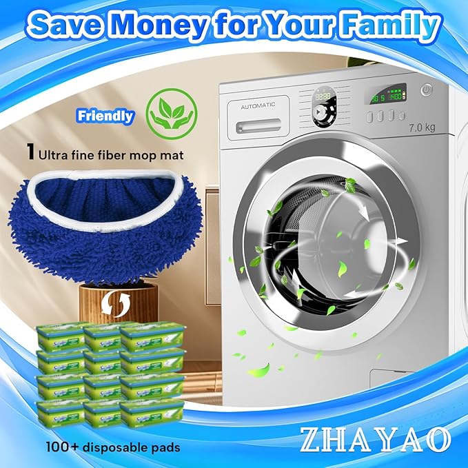 Coral Fleece Mop Pads, Reusable Wet/Dry Compatible - Image 5