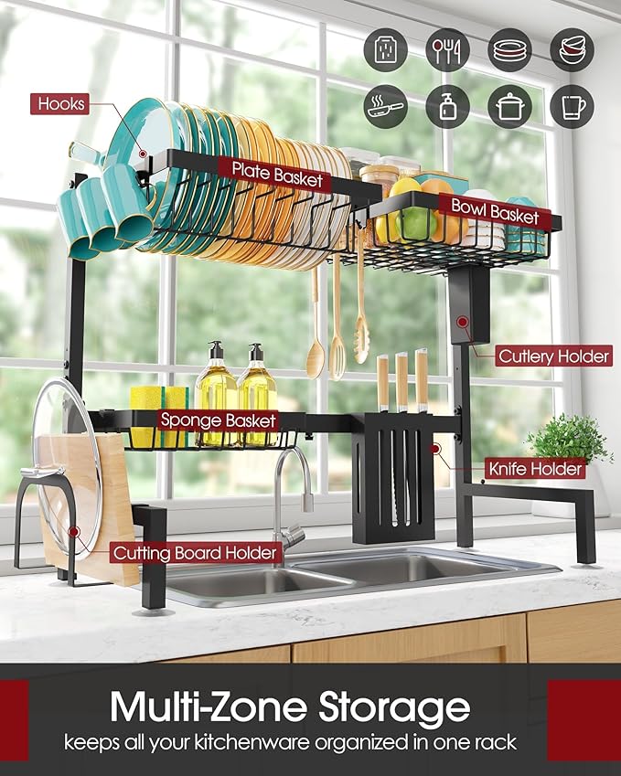 Over The Sink Dish Drying Rack - Image 2