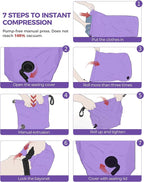 Travel Laundry Bag, Pump Free Vacuum Storage Bag Reusable Compression Dirty - Image 4