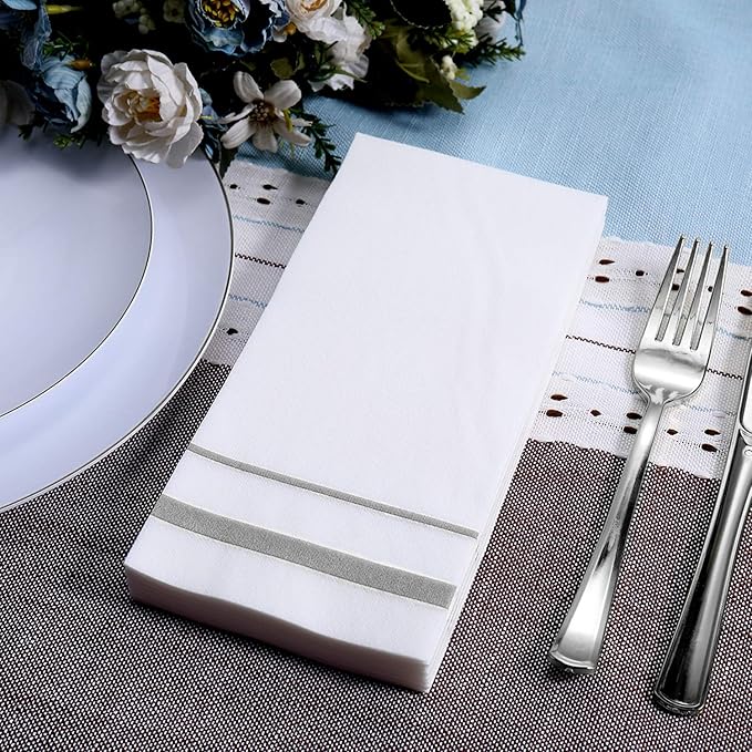 FOCUSLINE 200 Linen Feel Disposable Bathroom Napkins, Soft and Absorbent Paper - Image 3