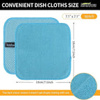 KinHwa Kitchen Washcloths for Dishes Absorbent Microfiber Dish Cloths Quick Dry - Image 8