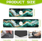 Emerald and Gold Marble Texture Kitchen Sink Splash Guard Faucet Mat Super - Image 2