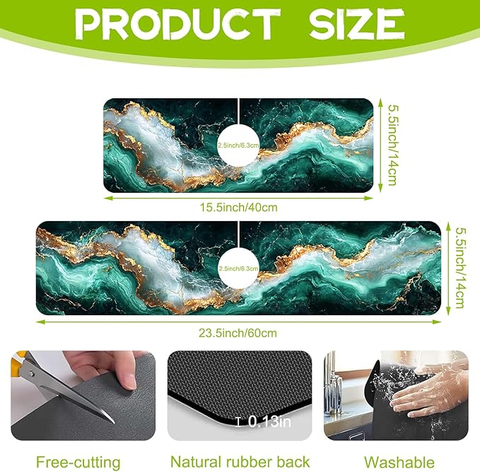Kitchen Sink Splash Guard Faucet Mat Super Absorbent Fast Drying Mat Guard - Image 2