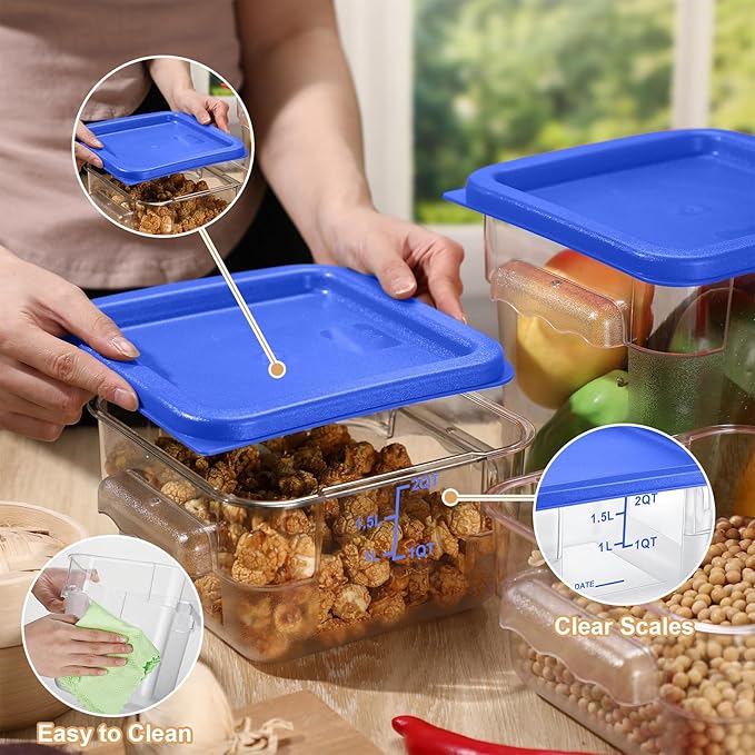 Barydat 4 Pcs Square Food Storage Containers - Image 5