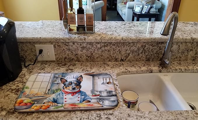 Caroline's Treasures DAC6192DDM Australian Cattle Dog The Chef Dish Drying Mat - Image 2