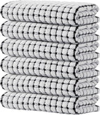 Kitinjoy Cotton 6 Pack Terry Kitchen Towels, 16 x 25 Inches Super Soft and by Kitinjoy