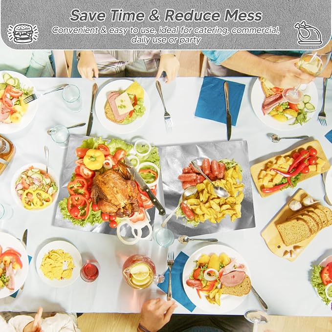 120 Packs Insulated Foil Sandwich Wrap Sheets 12"x12" Pre-Cut Aluminum Foil - Image 7