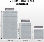 Utopia Towels 8 Piece Luxury Towel Set, 2 Bath, 2 Hand, and 4 Wash Cloths - Image 2