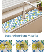 Patterned Sink Faucet Mat Kitchen Splash Guard Super Absorbent Drying Mat - Image 5