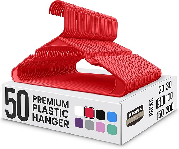 Utopia Home Plastic Hangers 50 Pack by UTOPIAHOME