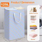 3 Pack Large Laundry Basket, Waterproof & Freestanding Laundry Hamper, - Image 2
