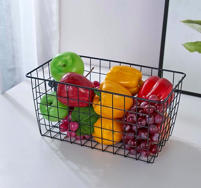 4 Pack【Extra Large】Hanging Kitchen Basket, Wire Storage Basket, - Image 5