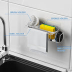 Cisily Kitchen Sink Caddy Sponge Holder in The Sink, Stainless Steel Kitchen - Image 6