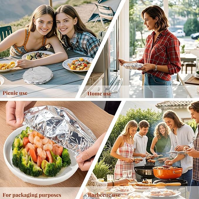 20Pieces Aluminum Foil Food Covers - Image 2