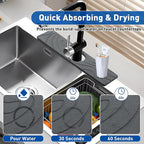 2 Pcs Faucet Mat for Kitchen Sink 15.74”×3.94” Diatomite Quick Dry Sink Splash - Image 4
