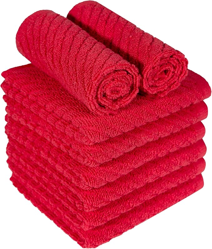 Bumble Towels Premium Kitchen Dish Cloths | 8 Pack | Diagonal Deluxe Dish Cloth - Image 4