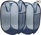 The upgraded pop-up laundry basket features a breathable side pocket mesh design by FOAYACCY