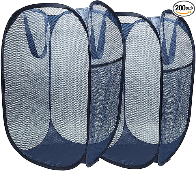 The upgraded pop-up laundry basket features a breathable side pocket mesh design by FOAYACCY
