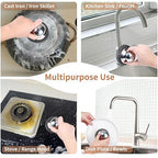 5Pcs Steel Wool Scrubber with Replacement Wire Sponge Pads Set, Stainless Steel - Image 5