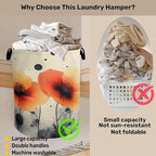 Orange Flowers Laundry Basket - Image 3