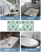 Patterned Sink Faucet Mat Kitchen Splash Guard Super Absorbent Drying Mat - Image 6
